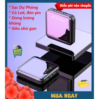 Pin Sạc Dự Phòng Mini Siêu Khủng Mobu-41 10000mAh Mặt Bóng Siêu Đẹp, Có Led Hiển Thị Dung Lượng Pin, Có Đèn Pin