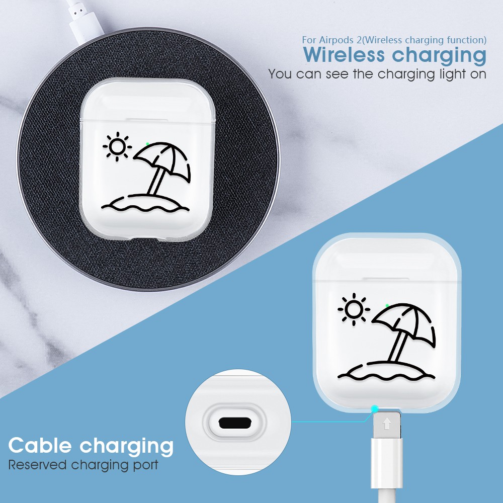 Vỏ Hộp Đựng Tai Nghe Không Dây Bằng PC Cứng Trong Suốt In Hoạt Hình Cho AirPods 1 2 1 2