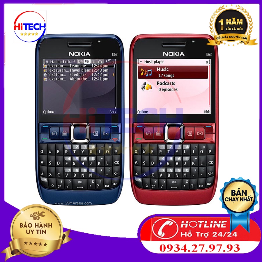 Điện thoại Nokia E63 Chính Hãng PIN trâu vỏ bằng hợp kim cao cấp thiết kế cực đẹp chắc chắn BẢO HA