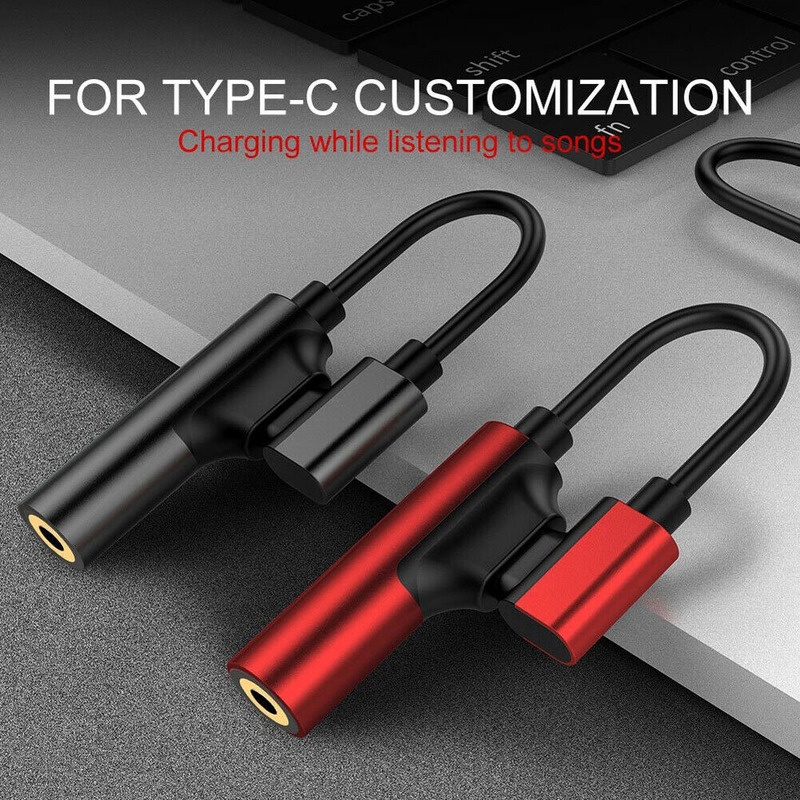 Dây Cáp Chuyển Đổi 2 Trong 1 USB Type C Sang Jack Tai Nghe 3.5mm