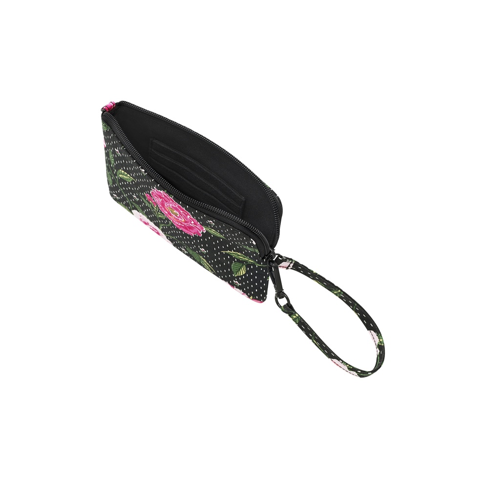 Cath Kidston-Convertible Wristlet Pouch Tea Rose Midscale-1042382-Black