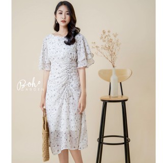 Đầm Maxi Hoa Rút Dây Xinh Xắn