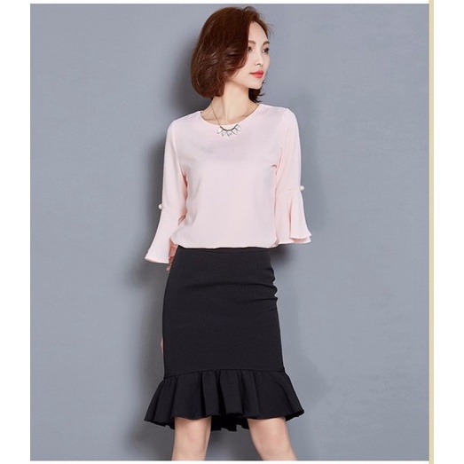 MZ049 Áo chiffon nữ hè tay loe hàng nhập