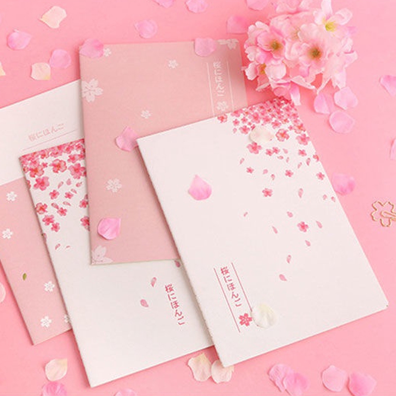 [Ready Stock] Girl Diary Workbook Notebook 16K Draft Notepad Pink Cherry B5 Notepad