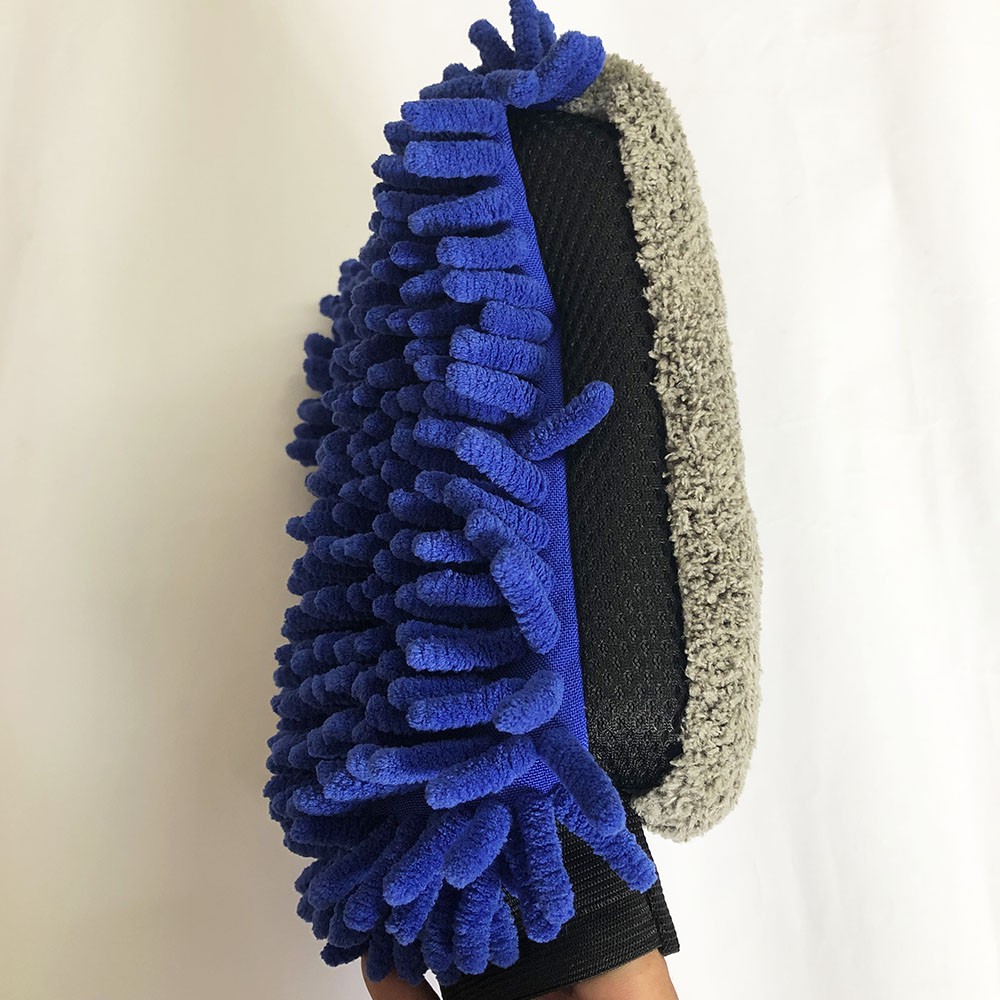 Bao tay rửa xe Waterproof Microfiber Car Wash Mitt (4IO xanh xám)