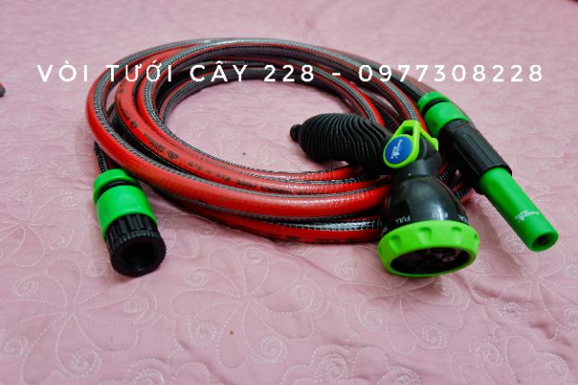 Bộ dây vòi phun nước tưới cây, tưới rau, tưới hoa 10 mét chất lượng cao siêu bền.