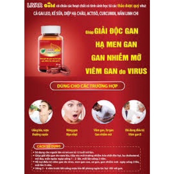 Liver Gold Golden Health - Viên uống giải độc gan (60 viên