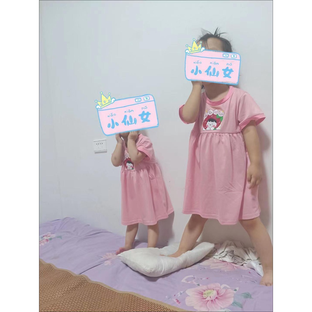 Đầm Công Chúa Mùa Hè Tay Ngắn Thời Trang Mùa Hè 2022 Cho Bé Gái