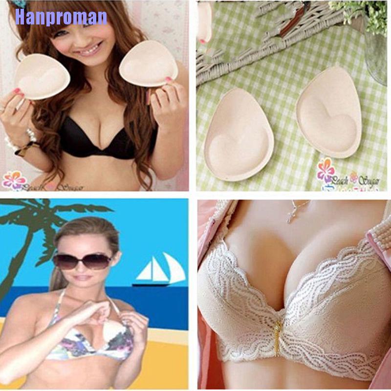 Hm> Lady Sexy Triangle Bikini Insert Push Up Padded Breast Enhancer Bra Super Boost