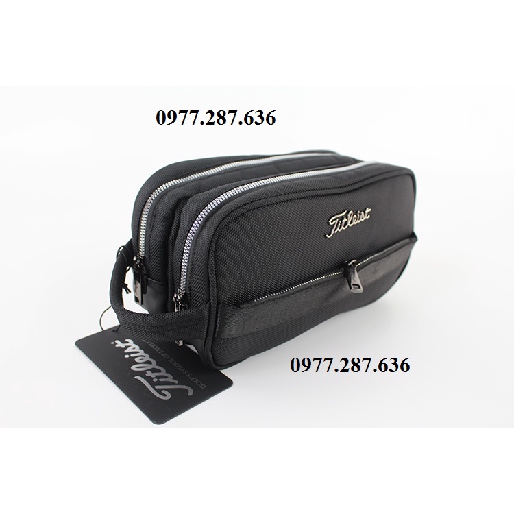 Túi cầm tay golf bag mini clutch 2 ngăn Titleist cao cấp đựng phụ kiện cá nhân tiện lợi CT031