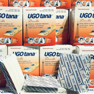 Băng dán cá nhân không thấm nước Ugo tana hộp 102 miếng