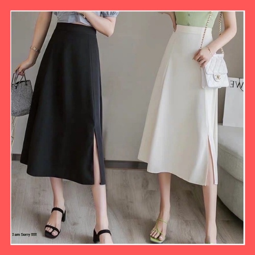 Váy thiết kế,chân váy chữ a xẻ tà Ulzzang Hàn Quốc xinh đẹp quyến rũ