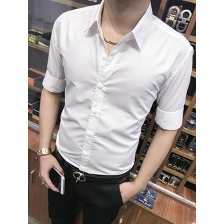 Áo Sơ Mi Nam Hàn Quốc Mẫu Mới Nhất - Màu Trắng - Shop đồ công sở