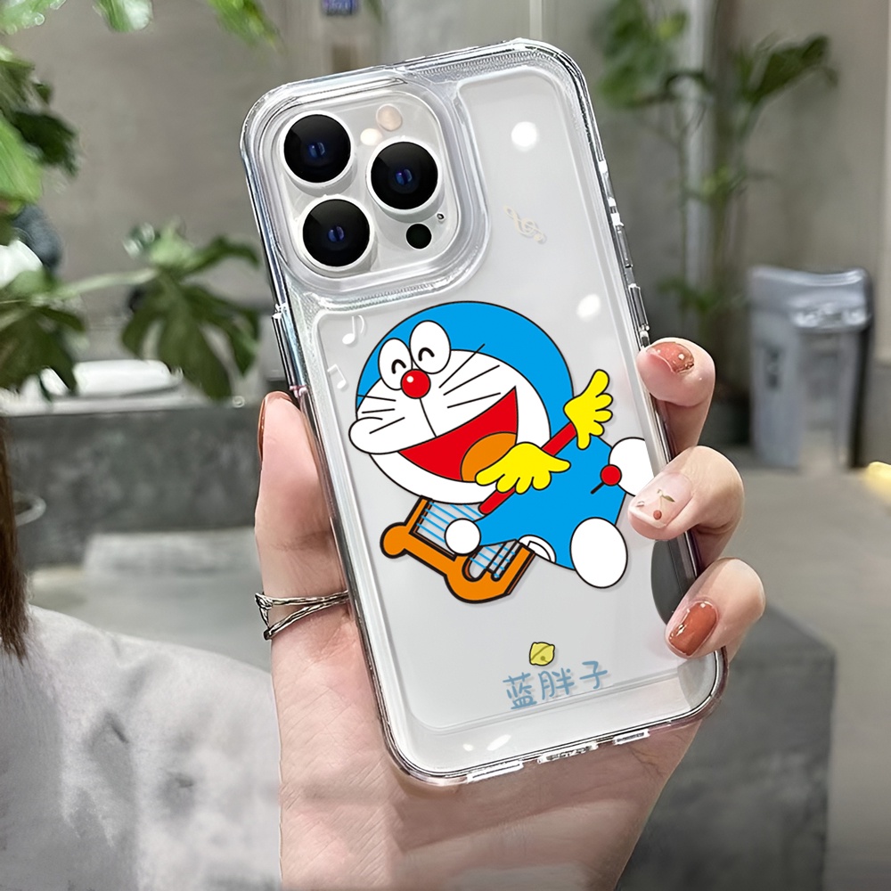 Ốp Điện Thoại Trong Suốt In Hình Doraemon Dễ Thương Cho iphone 14 Pro Max 14 Plus 13 11 12 7Plus X XR XS Max 8 7