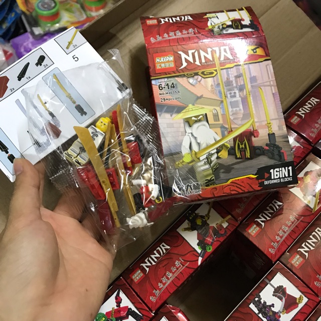 16 hôpi lego ninjago nhiều mẫu kèm bản hướng dẫn mỗi hộp