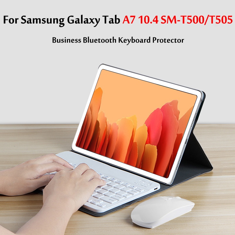 Bao Da Kèm Bàn Phím Bluetooth Cho Samsung Galaxy Tab A7 10.4 2020 Sm-T500 Sm-T505 T500 T505