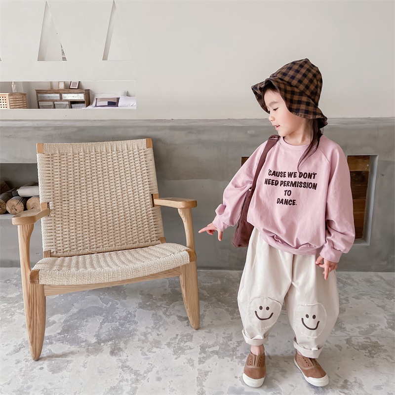 Quần Dài Họa Tiết Mặt Cười Thời Trang Mùa Thu Cho Bé Trai 0-3 Tuổi