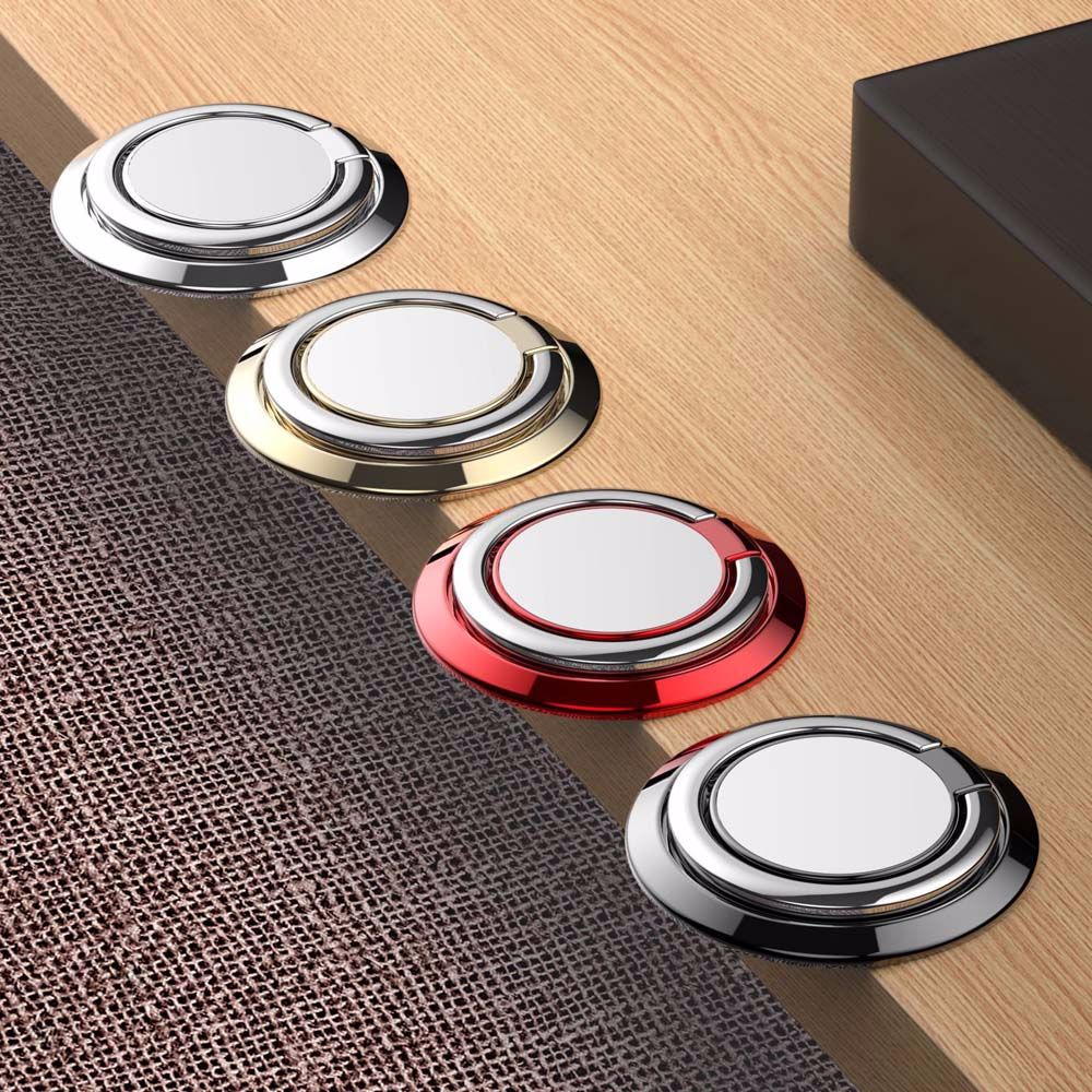 Giá đỡ điện thoại xoay 360 độ bằng kim loại nhiều màu có thể gấp gọn tiện dụng