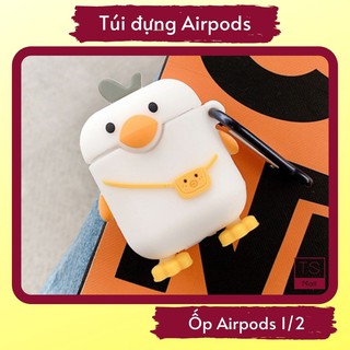 Ốp Airpods, Case Airpods Vịt con Cute Silicon mềm chống trầy, chống sốc có mốc đeo tiện lợi