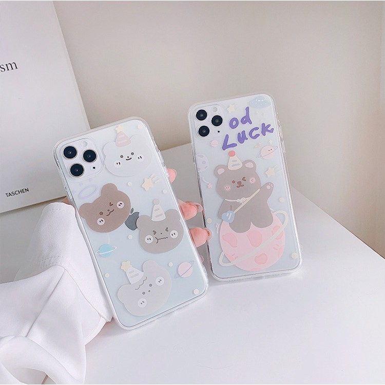 Ốp lưng iphone Gấu đội mũ phản quang 5/5s/6/6plus/6s/6splus/7/7plus/8/8plus/x/xr/xs/11/12/pro/max/plus/promax | BigBuy360 - bigbuy360.vn