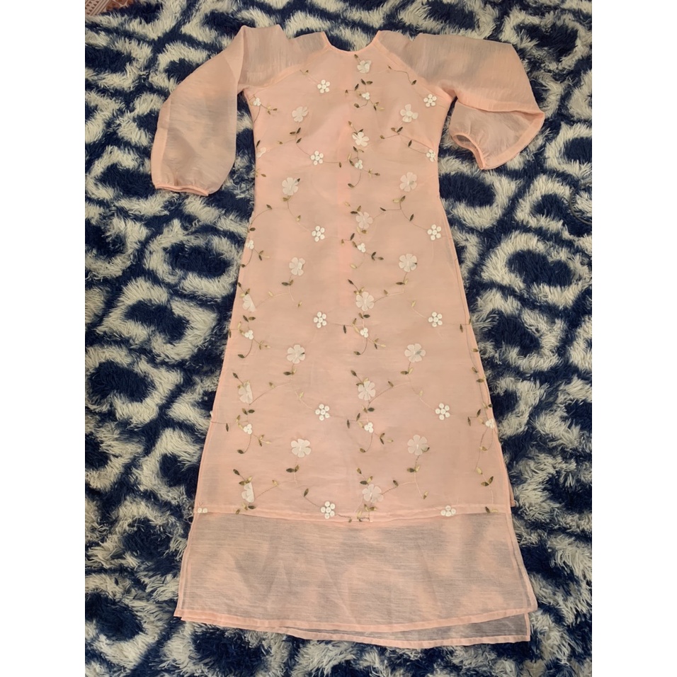 BIGSIZE Áo Dài Cách Tân Nữ Dáng Suông Tay Bồng RC02B