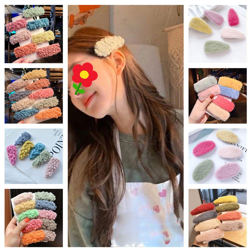 YVE Kẹp Tóc Mềm Mại Họa Tiết Hình Học Dễ Thương Cho Nữ