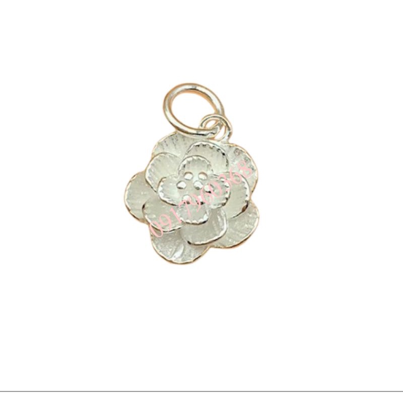 Charm bông hoa bạc s925 vĩnh viễn bảo hành bạc