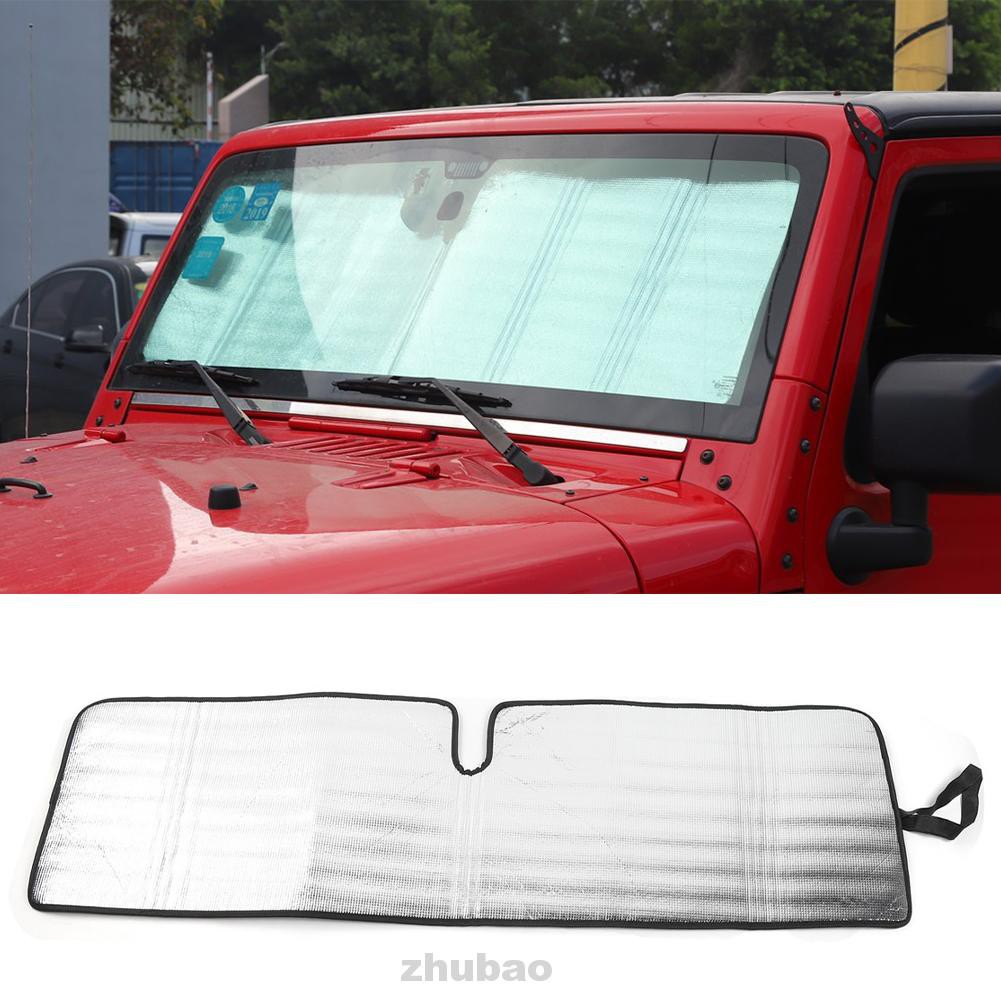 Windshield Sunshade Easy Install Aluminum Foil Anti UV Keep Cool Block Sunlight Reducing Heat For Jeep