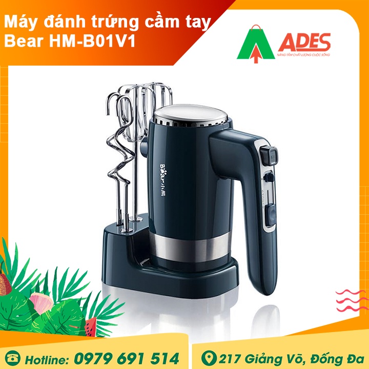 Máy đánh trứng cầm tay Bear HM-B01V1 - BẢN QUỐC TẾ - Bảo Hành Chính Hãng - Máy Đánh Trứng, Trộn Thực Phẩm - NEW 2021