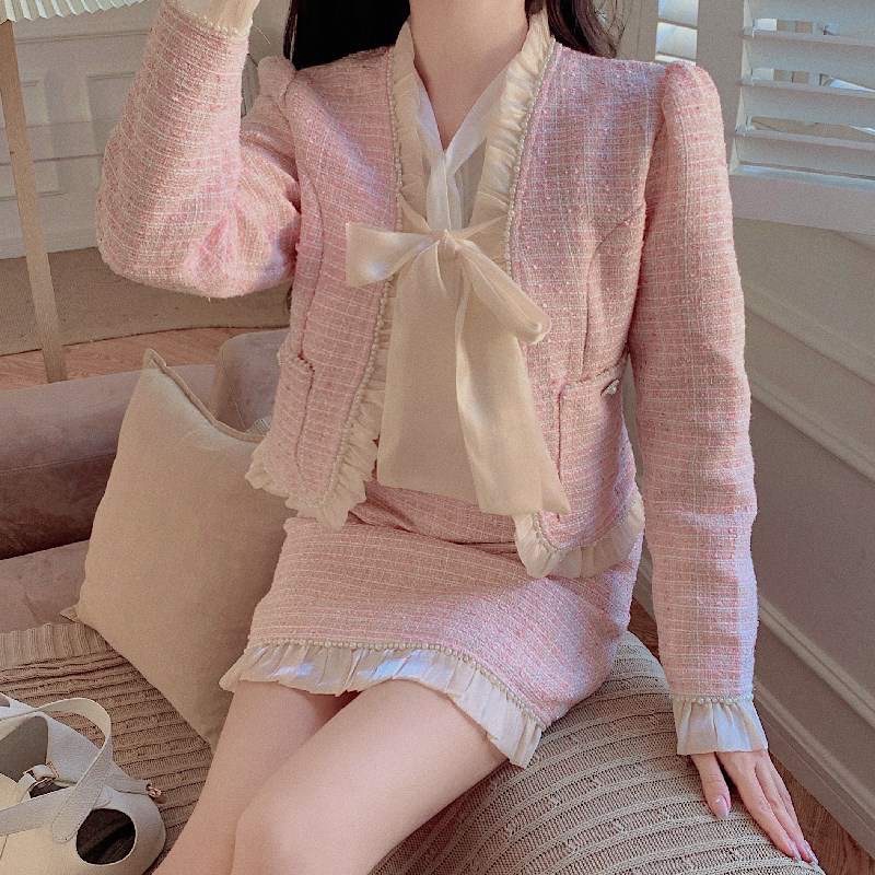 SET DẠ TWEED HỒNG BABY | BigBuy360 - bigbuy360.vn