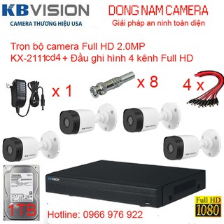 Trọn bộ camera KBVISION Full HD 2.0Mp