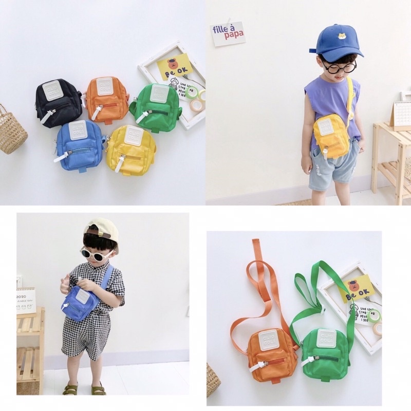 Tiemmomo_ Túi xách đeo chéo cho bé trai bé gái hot trend