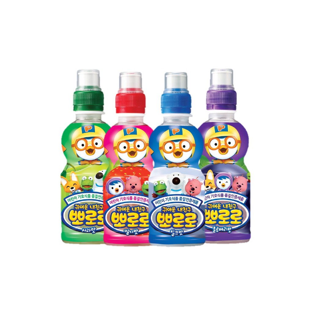 Combo 10 Chai Nước Ngọt PORORO Nội Địa Hàn Quốc 235ml