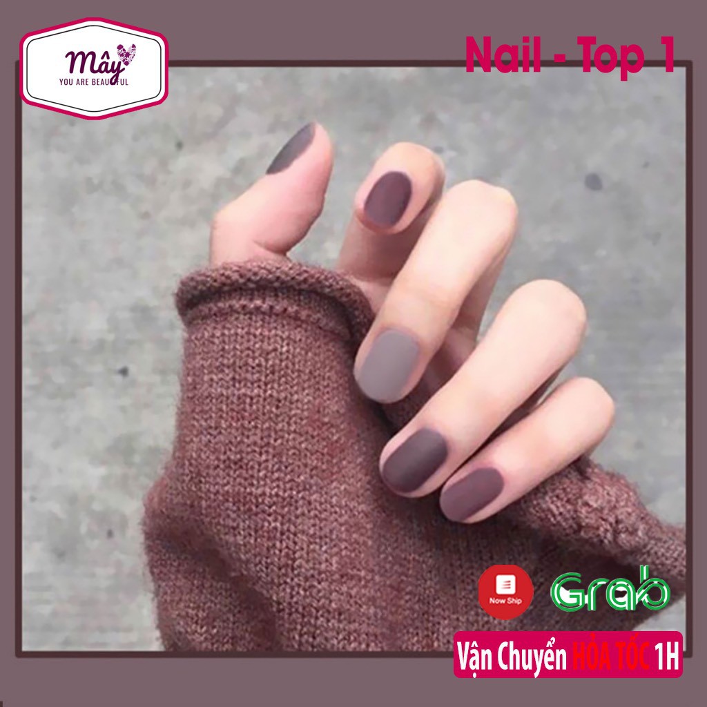 Set 24 móng tay giả nhám lỳ phối màu hàn quốc NailMây V38