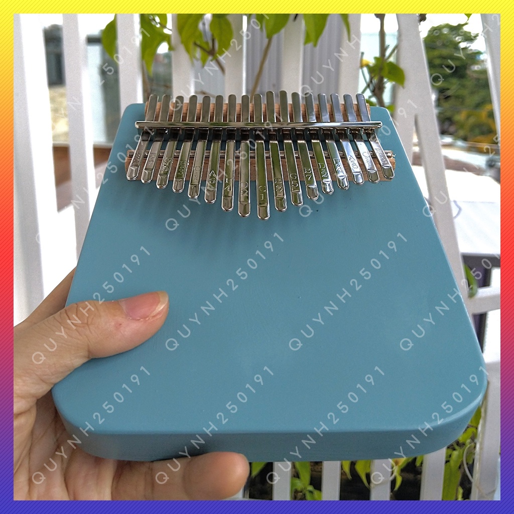 Đàn kalimba 17 phím gỗ nguyên tấm cao cấp âm vang hay - QLBD1316