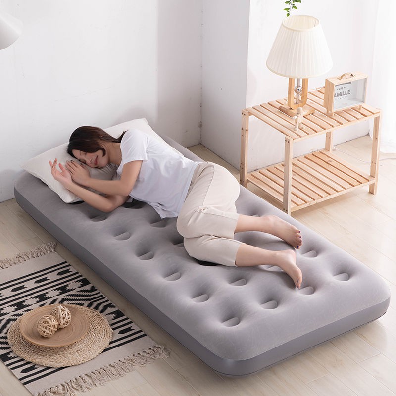 Giường bơm hơi, đơn gia đình đôi, hơi di động ngoài trời, gấp, lười dày đi kèm