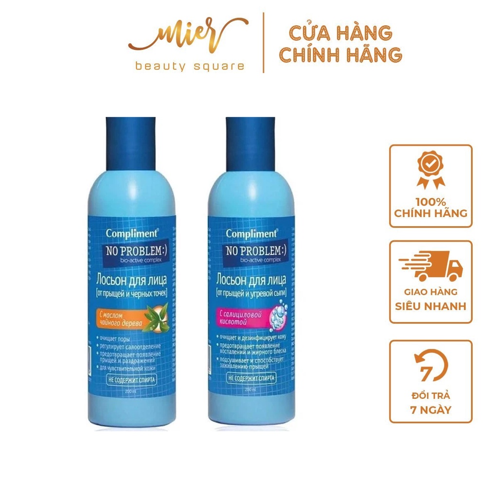 Toner Compliment No Problem Salicylic Acid Làm Sạch Da Kiềm Dầu Giảm Mụn 200ml