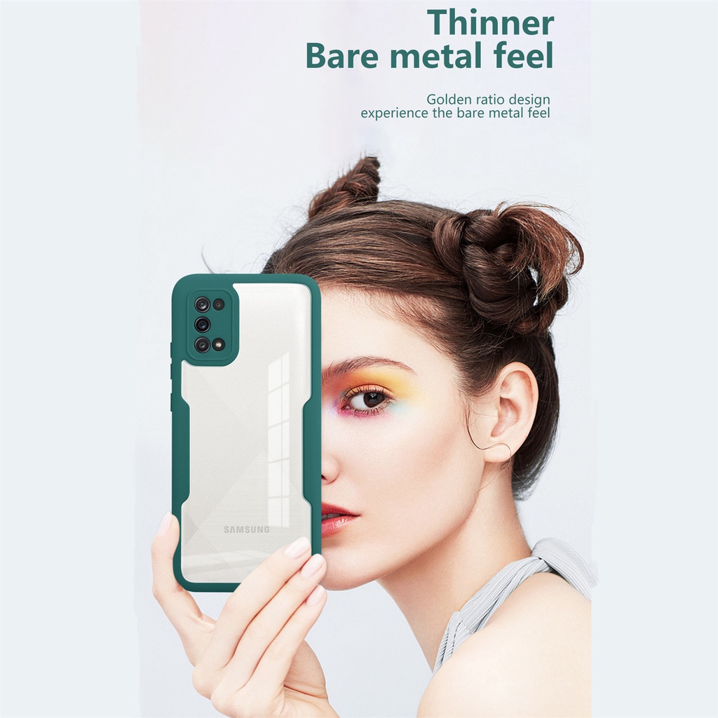 Ốp Điện Thoại Mềm Trong Suốt Bảo Vệ Toàn Diện 360 Độ Cho Samsung Galaxy A02 A02S A21S A51 A71 A10S A20S A20 A30