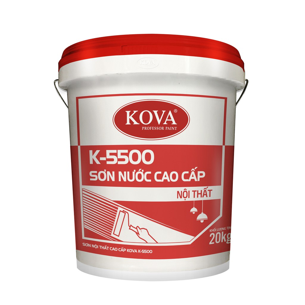 Sơn nước nội thất cao cấp bóng mờ KOVA K5500 - 3.5L