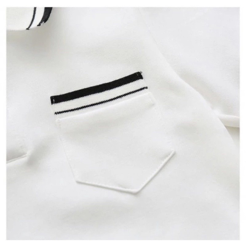 Áo thun polo bé trai bé gái màu trắng, đen