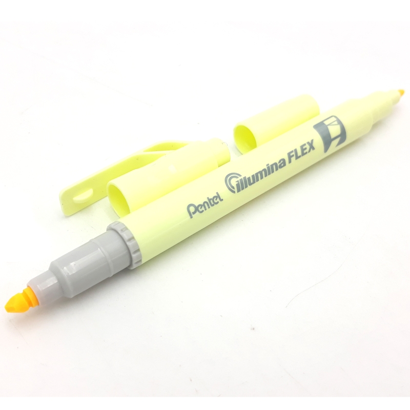 Bút Dạ Quang 2 Đầu Pastel Pentel-SLW11P-G - Pastel Yellow - Vàng