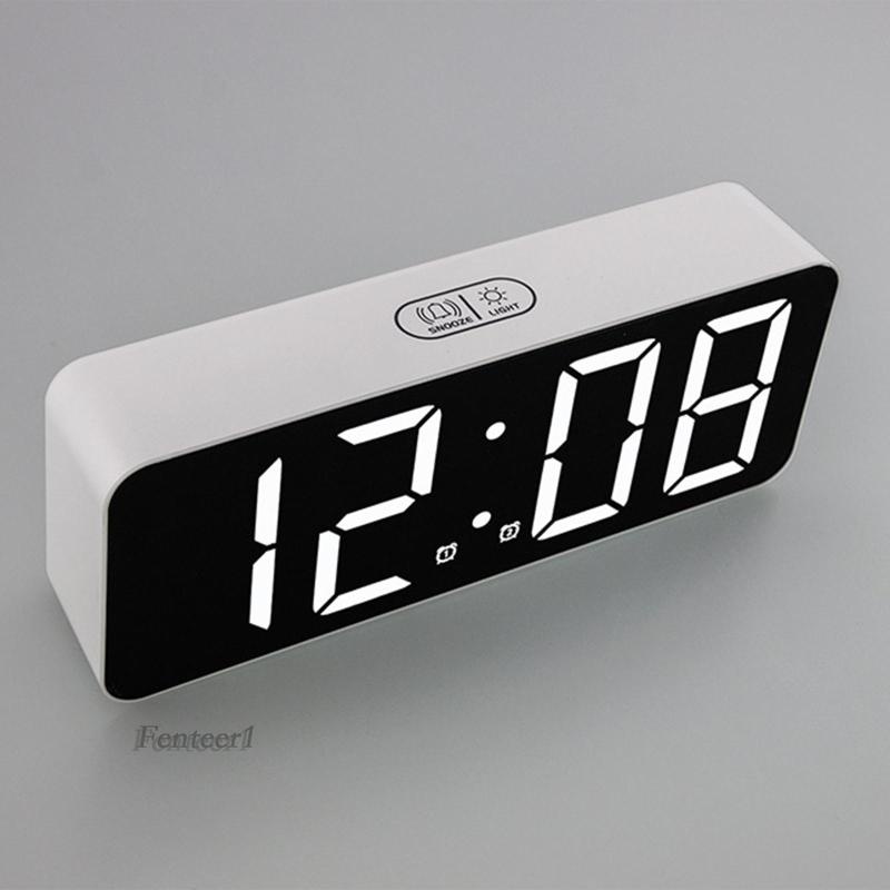 [Fenteer1] Đồng Hồ Báo Thức Điện Tử Màn Hình LED Lớn Để Bàn