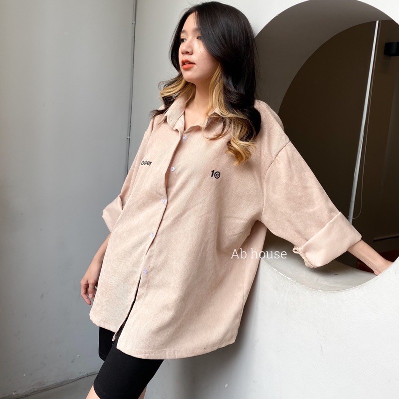 Áo Sơ Mi Nhung Form Rộng BIGSIZE YOYO Unisex Nam/Nữ (Ảnh thật /Có Sẵn) | BigBuy360 - bigbuy360.vn