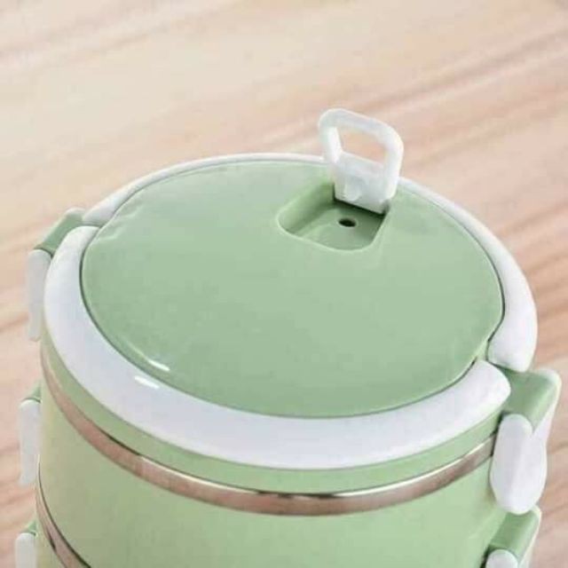 Cặp lồng giữ nhiệt cơm nhiều ngăn ruột inox