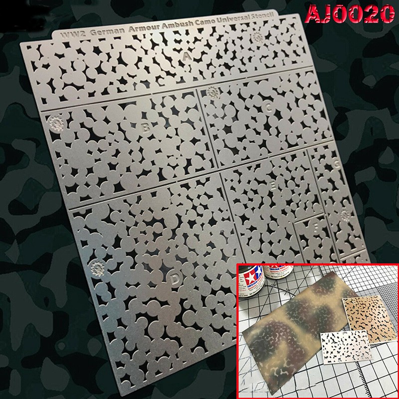 DIY Camouflage Leakage Spray Board Stenciling Template for Gundam Military Model