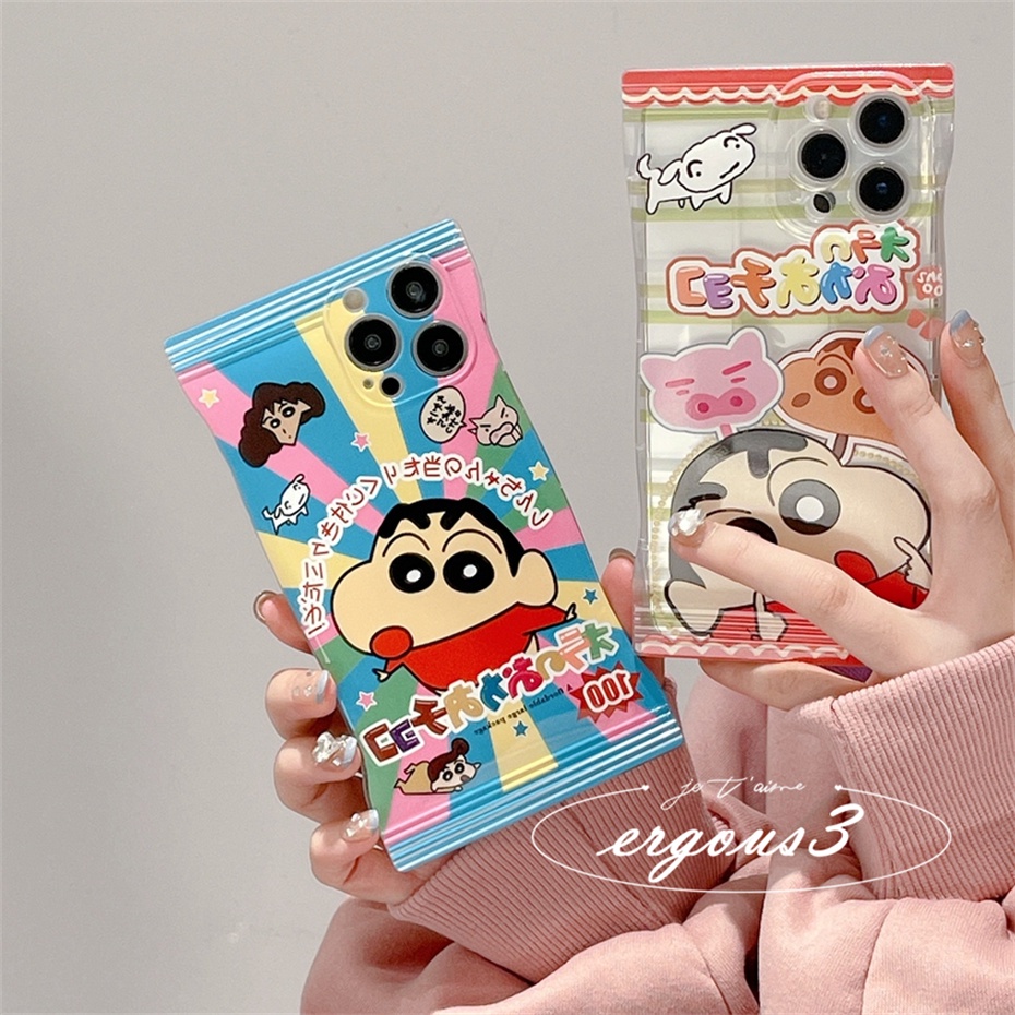 Ốp Điện Thoại Mềm Màu Kẹo Hình Cậu Bé Bút Chì Cho iPhone 14 13 12 11 Pro Max SE2020 X XR Xs Max 7 8 6 6s Plus