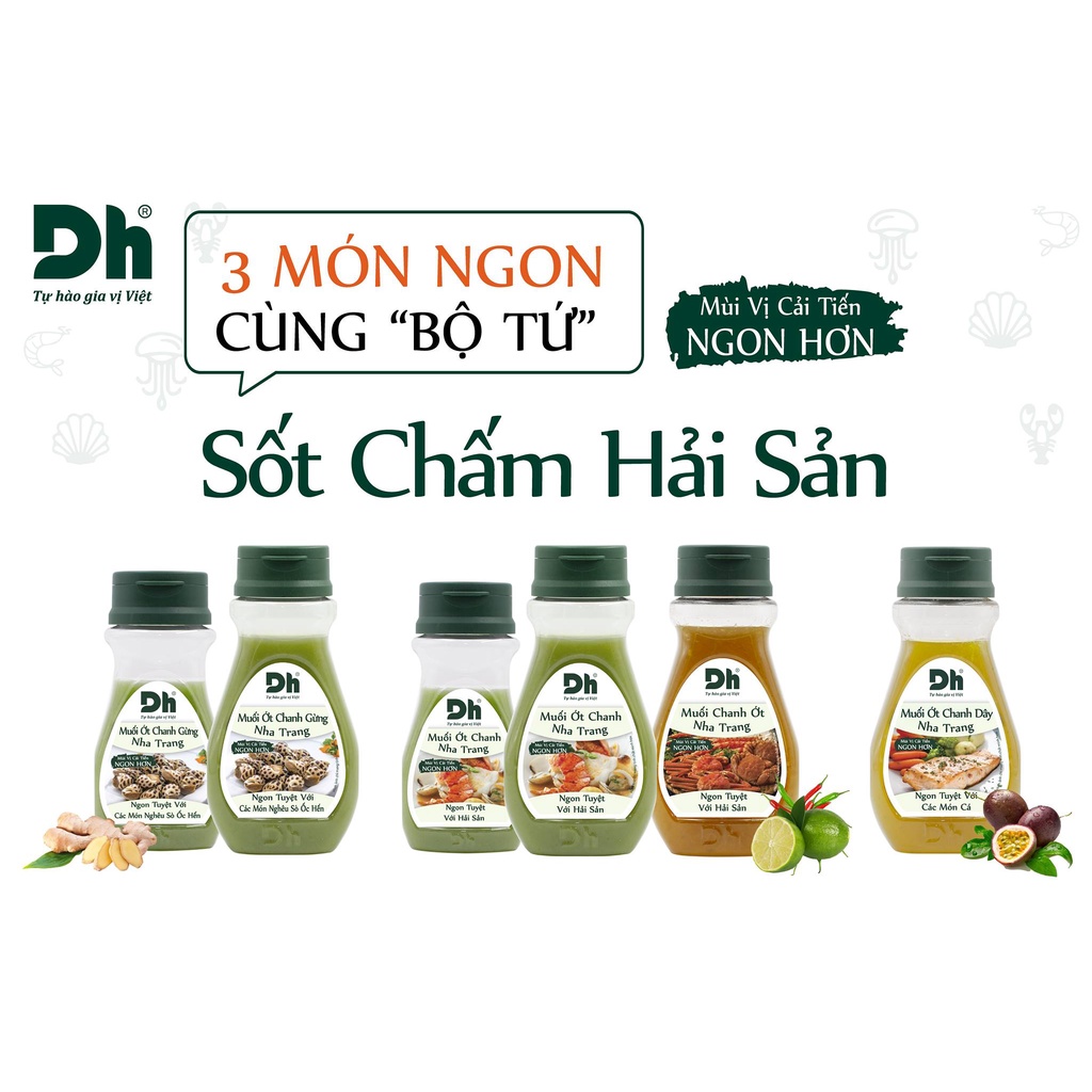 Muối chanh ớt Nha Trang Dh Foods sốt chấm hải sản chua cay ngon tuyệt 200gr