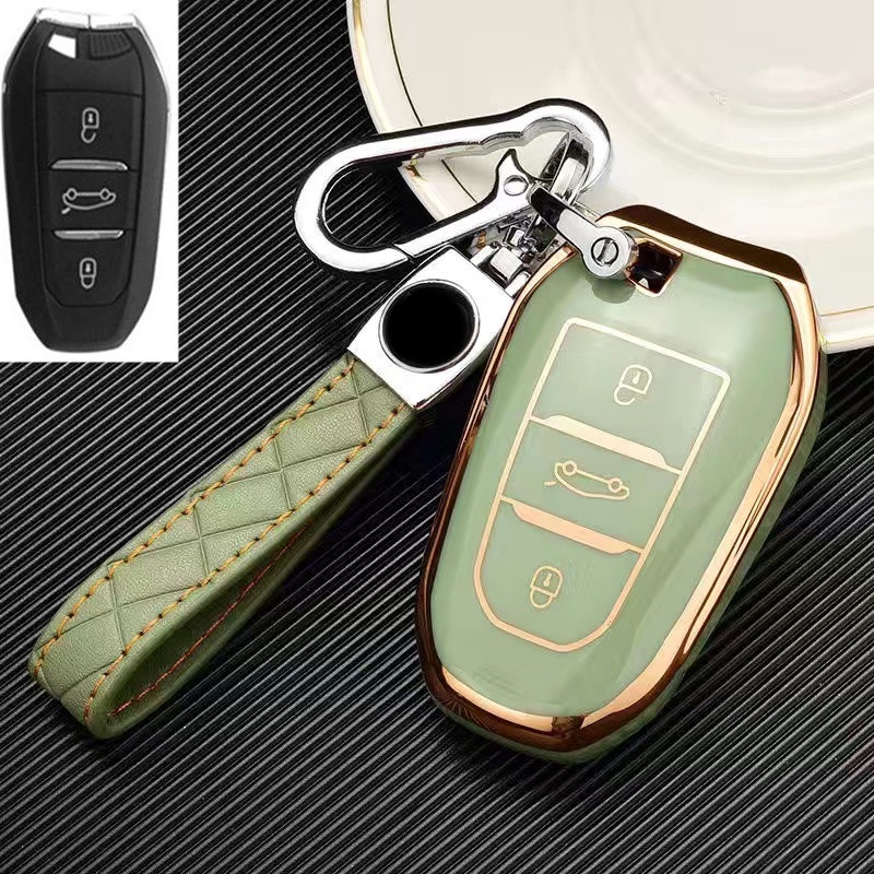Vỏ Bảo Vệ Chìa Khóa Điều Khiển Từ Xa Cho Xe Hơi Peugeot Citroen 208 3008 308 508 408 2008 307 4008 C4 C3 C6 C8