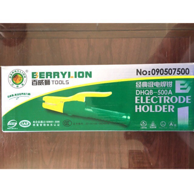Kìm hàn 500Á BeryLion, kìm hàn que cáo cấp