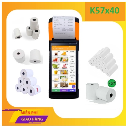 Giấy In Bill dùng cho máy in cầm tay, máy pos cầm tay, máy in mini K57x40mm